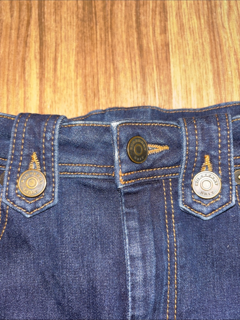 Burberry Dark Blue Denim Pencil Skirt - Picture 3 of 10